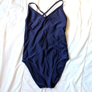 2/$30 aerie blue one piece bathing suit medium